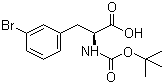 structure of CAS# 82278-73-7, (S)-N-Boc-3-Bromophenylalanine;N-tert-Butoxycarbonyl-3-bromophenyl-L-alanine