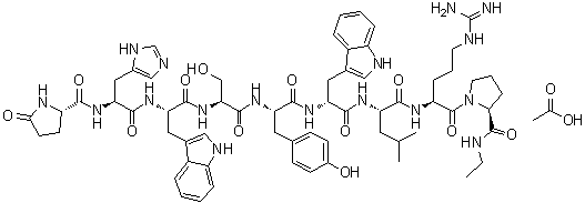 Deslorelin acetate molecular structure (CAS 82318-06-7)