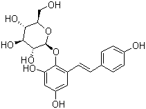 2,3,5,4'-Tetrahydroxystilbene-2-O-beta-D-glucopyranoside molecular structure (CAS 82373-94-2)