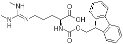 structure of CAS# 823780-66-1, N5-[Bis(methylamino)methylene]-N2-[(9H-fluoren-9-ylmethoxy)carbonyl]-L-ornithine