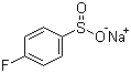 structure of CAS# 824-80-6, Sodium 4-fluorobenzenesulfinate;4-Fluorobenzenesulfinic acid sodium salt; NSC 131873; Sodium p-fluorobenzenesulfinate