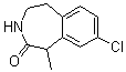 8-Chloro-1-methyl-2,3,4,5-tetrahydro-1H-3-benzazepin-2-one molecular structure (CAS 824430-77-5)