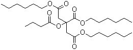 structure of CAS# 82469-79-2, n-Butyryl tri-n-hexyl citrate