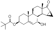 (3beta,7beta,15alpha,16alpha)-3-(2,2-Dimethyl-1-oxopropoxy)-15,16-dihydro-7-hydroxy-3'H-cycloprop[15,16]androsta-5,15-dien-17-one molecular structure (CAS 82543-09-7)