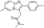 结构式 CAS# 82626-48-0, 唑吡坦; N,N,6-三甲基-2-(4-甲基苯基)咪唑并[1,2-a]吡啶-3-乙酰胺