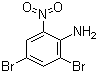 结构式 CAS# 827-23-6, 2,4-二溴-6-硝基苯胺