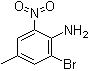 结构式 CAS# 827-24-7, 2-溴-4-甲基-6-硝基苯胺