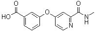 3-[[2-[(Methylamino)carbonyl]-4-pyridinyl]oxy]benzoic acid molecular structure (CAS 827025-41-2)