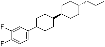 structure of CAS# 82832-57-3, trans,trans-4-(3,4-Difluorophenyl)-4''-propylbicyclohexyl;4-[trans-4-(trans-4-Propylcyclohexyl)cyclohexyl]-1,2-difluorobenzene