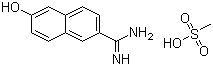 structure of CAS# 82957-06-0, 6-Amidino-2-naphthol methanesulfonate