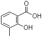 structure of CAS# 83-40-9, 3-Methylsalicylic acid;2-Hydroxy-3-methylbenzoic acid; Cresotic acid; Hydroxytoluic acid