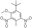 structure of CAS# 83-66-9, 4-tert-Butyl-2,6-dinitro-3-methoxytoluene;4-tert-Butyl-3-methoxy-2,6-dinitrotoluene; 1-(tert-Butyl)-2-methoxy-4-methyl-3,5-dinitrobenzene; Musk amberette