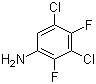 结构式 CAS# 83121-15-7, 2,4-二氟-3,5-二氯苯胺; 3,5-二氯-2,4-二氟苯胺