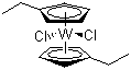 structure of CAS# 83136-76-9, 1-Ethyl-1,3-cyclopentadiene tungsten dichloride;Dichlorobis[(1,2,3,4,5)-1-ethyl-2,4-cyclopentadien-1-yl]tungsten