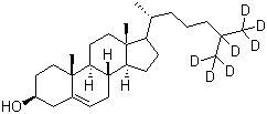 结构式 CAS# 83199-47-7, 胆固醇-D7