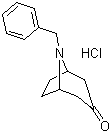 structure of CAS# 83393-23-1, 8-(Phenylmethyl)-8-azabicyclo[3.2.1]octan-3-one hydrochloride