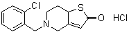 5-[(2-Chlorophenyl)methyl]-5,6,7,7a-tetrahydro-thieno[3,2-c]pyridin-2(4H)-one hydrochloride molecular structure (CAS 83427-55-8)