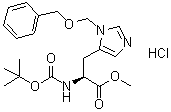N-[(1,1-Dimethylethoxy)carbonyl]-3-[(phenylmethoxy)methyl]-L-histidine methyl ester monohydrochloride molecular structure (CAS 83468-80-8)