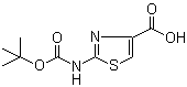 structure of CAS# 83673-98-7, 2-(tert-Butoxycarbonylamino)thiazole-4-carboxylic acid;2-Boc-aminothiazole-4-carboxylic acid
