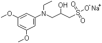N-Ethyl-N-(2-hydroxy-3-sulfopropyl)-3,5-dimethoxyaniline sodium salt molecular structure (CAS 83777-30-4)