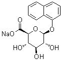 structure of CAS# 83833-12-9, 1-Naphthyl glucosiduronic acid sodium salt
