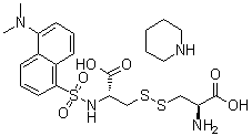 Piperidine, compd. with N-[[5-(dimethylamino)-1-naphthalenyl]sulfonyl]-L-cystine (1:1) molecular structure (CAS 83916-72-7)