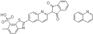 Quinoline, 2-[2-(2,3-dihydro-1,3-dioxo-1H-inden-2-yl)-6-quinolinyl]-6-methyl-7-benzothiazolesulfonate molecular structure (CAS 83949-93-3)