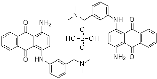 1-Amino-4-[[3-[(dimethylamino)methyl]phenyl]amino]-9,10-anthracenedione sulfate (2:1) molecular structure (CAS 83968-85-8)