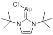 structure of CAS# 839722-07-5, Chloro[1,3-bis(1,1'-dimethylethyl)2H-imidazol-2-ylidene]gold(I)