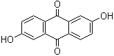 structure of CAS# 84-60-6, 2,6-Dihydroxy-9,10-anthracenedione;2,6-Dihydroxy-9,10-anthraquinone; 2,6-Dihydroxyanthraquinone; Anthraflavin; NSC-33531