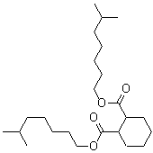 structure of CAS# 84-71-9, Diisooctyl 1,2-cyclohexanedicarboxylate;1,2-Cyclohexanedicarboxylic acid bis(2-ethylhexyl) ester; Bis(2-ethylhexyl) cyclohexane-1,2-dicarboxylate; Bis(2-ethylhexyl) hexahydrophthalate; Di(2-ethylhexyl) hexahydrophthalate