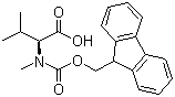 structure of CAS# 84000-11-3, Fmoc-N-methyl-L-valine;N-(9-Fluorenylmethyloxycarbonyl)-N-methyl-L-valine; Fmoc-N-Me-Val-OH