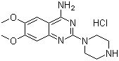 structure of CAS# 84050-22-6, 2-Piperazinyl-4-amino-6,7-dimethoxyquinazoline hydrochloride
