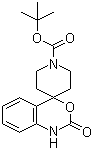 structure of CAS# 84060-08-2, 1,2-Dihydro-2-oxospiro[4H-3,1-benzoxazine-4,4'-piperidine]-1'-carboxylic acid tert-butyl ester