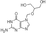 2-Amino-1,7-dihydro-7-[[2-hydroxy-1-(hydroxymethyl)ethoxy]methyl]-6H-purin-6-one molecular structure (CAS 84222-50-4)