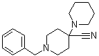 结构式 CAS# 84254-97-7, 1'-苄基-[1,4'-联哌啶]-4'-甲腈