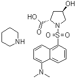 Piperidine, compd. with trans-1-[[5-(dimethylamino)-1-naphthalenyl]sulfonyl]-4-hydroxy-L-proline (1:1) molecular structure (CAS 84255-27-6)