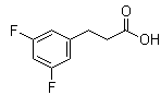 structure of CAS# 84315-24-2, 3,5-Difluorobenzenepropanoic acid;3,5-Difluorohydrocinnamic acid; 3-(3,5-Difluorophenyl)propanoic acid; 3-(3,5-Difluorophenyl)propionic acid