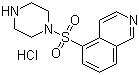 结构式 CAS# 84468-24-6, 1-(5-异喹啉磺酰基)哌嗪盐酸盐