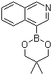 结构式 CAS# 844891-01-6, 异喹啉-4-硼酸-2,2-二甲基丙二醇-1,3-环酯
