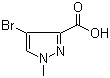 4-Bromo-1-methyl-1H-pyrazole-3-carboxylic acid molecular structure (CAS 84547-86-4)