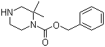 structure of CAS# 846052-89-9, 2,2-Dimethyl-1-piperazinecarboxylic acid benzyl ester;1-Cbz-2,2-Dimethylpiperazine