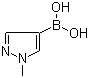 structure of CAS# 847818-55-7, 1-Methyl-1H-pyrazole-4-boronic acid;(1-Methyl-4-pyrazolyl)boronic acid