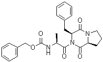 [3S-[2(R*),3alpha,8abeta]]-[2-[Hexahydro-1,4-dioxo-3-(phenylmethyl)pyrrolo[1,2-a]pyrazin-2(1H)-yl]-1-methyl-2-oxoethyl]carbamic acid phenylmethyl ester molecular structure (CAS 84787-83-7)