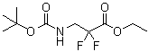 结构式 CAS# 847986-13-4, 3-[[叔丁氧羰基]氨基]-2,2-二氟丙酸乙酯