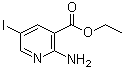 2-Amino-5-iodo-3-pyridinecarboxylic acid ethyl ester molecular structure (CAS 848093-36-7)