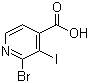 2-Bromo-3-iodoisonicotinic acid molecular structure (CAS 848243-29-8)