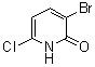3-Bromo-6-chloro-2(1H)-pyridinone molecular structure (CAS 848423-85-8)