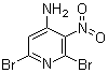 structure of CAS# 848470-14-4, 2,6-Dibromo-3-nitropyridin-4-amine