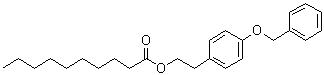 结构式 CAS# 848484-93-5, 2-(4-苄基氧基苯基)乙基癸酸酯